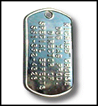 Embossed Military Dog Tags