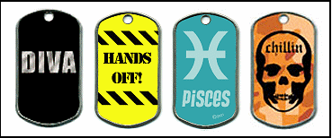 Designer Military Dog Tags