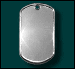 Sterling Silver Military Dog Tags