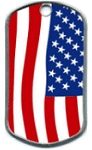 US Flag Military Dog Tag