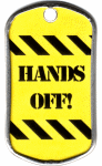 Hands Off Military Dog Tag